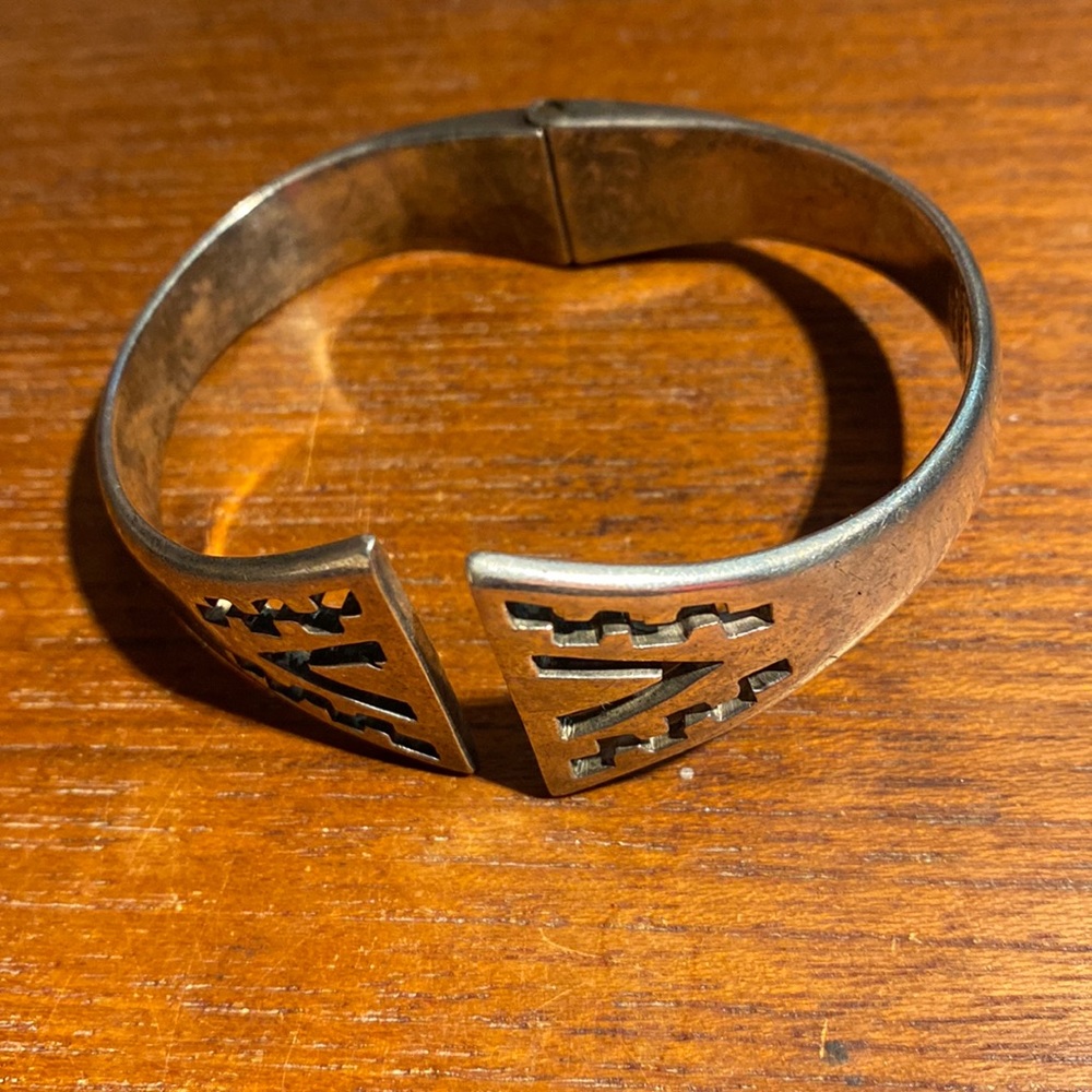 Tribal sterling silver bracelet